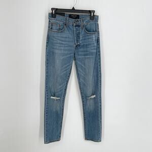 DSTLD Mom Jean High Rise Medium Wash Button Fly Skinny NEW Womens Sz 26x30